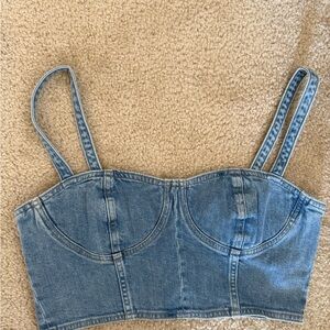 Denim Forum Cecily Denim Bralette